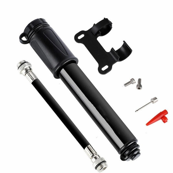 Aluminium Mini Bicycle Air Pump Bike Hand Ball Inflator Portable Cycling Tyre