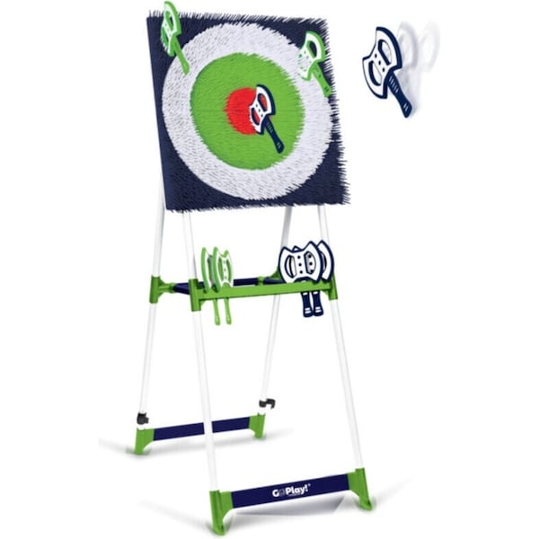 Go Play! Premium Axe Throw game- Red/Green/Black
