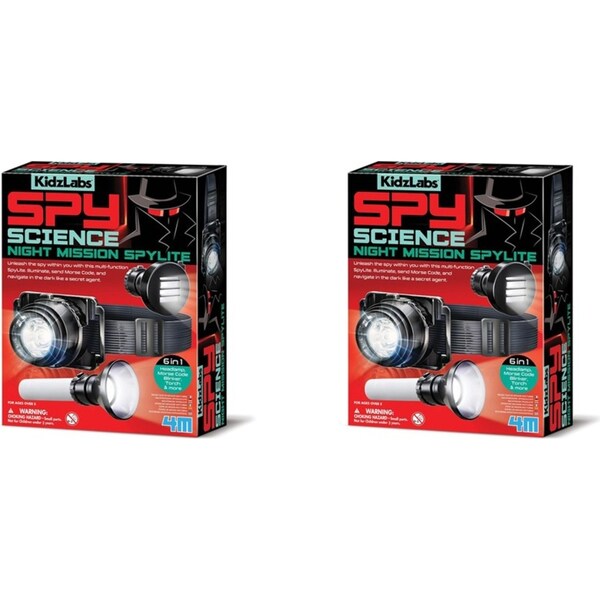2x 4M KidzLabs Spy Science Night Mission Spylite Kids/Children Play Toy 5y+