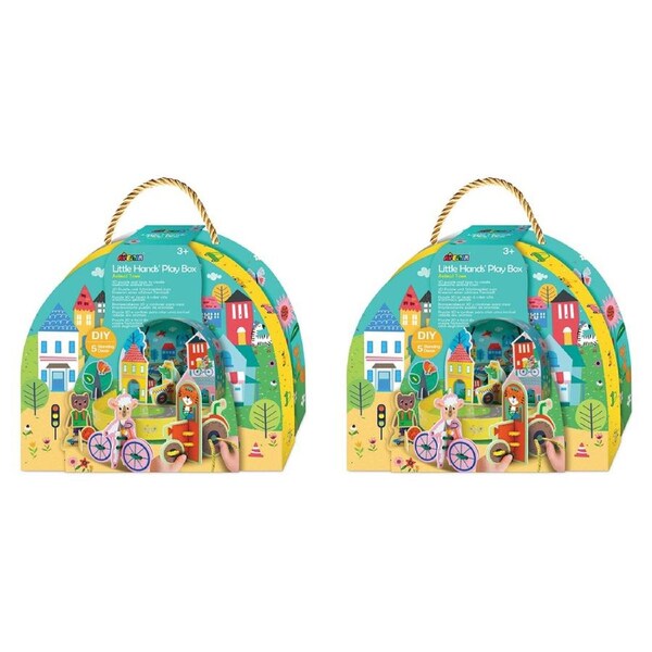 2x Avenir Little Hands Play Box Animal Town Kids/Children Art Craft Toy 3y+