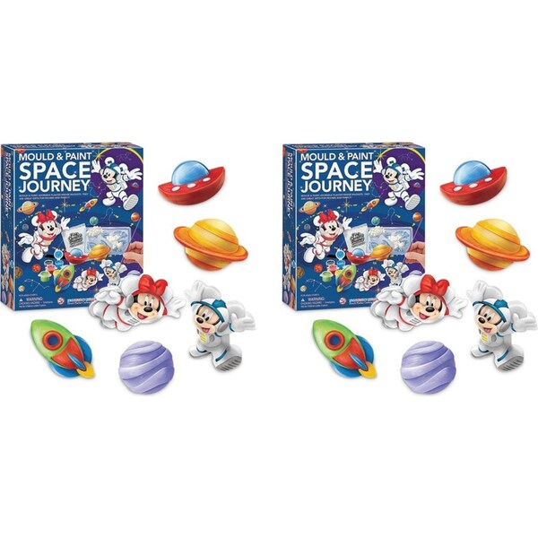 2x 4M Mould & Paint Disney Space Journey Kids/Children Activity Craft Kit 5y+