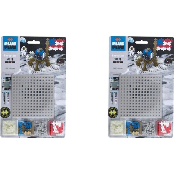 2x 70pc Plus-Plus Lunar Baseplate Kids/Children Educational Building Toy 5y+