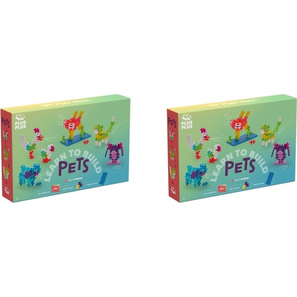 2x 275pc Plus-Plus Learn to Build Pets Kids/Children Fun Building Play Toy 5y+