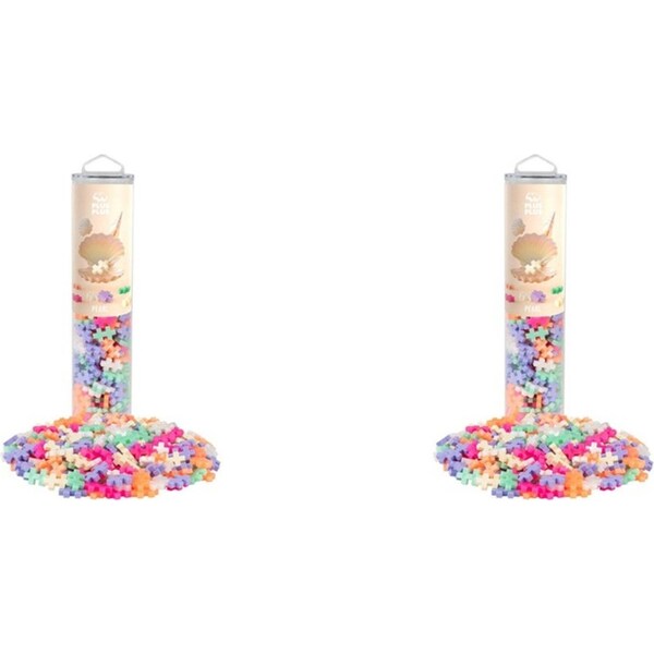 2x 240pc Plus Plus 5.5x28cm Pearl Mix Kids/Children Interactive Building Toy 5+