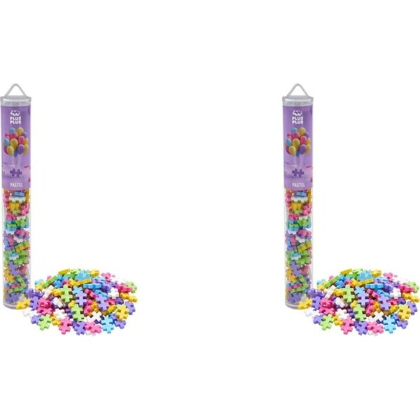 2x 100pc Plus Plus Pastel Mix Kids/Child Educational 3D Puzzle Building Toy 5y+