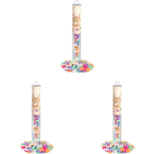 3x 100pc Plus Plus 3.5x28cm Pearl Mix Kids/Children Interactive Building Toy 5+