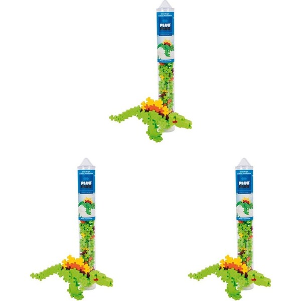 3x 100pc Plus Plus Spinosaurus Kids/Children 3D Puzzle Building Toy Green 5y+