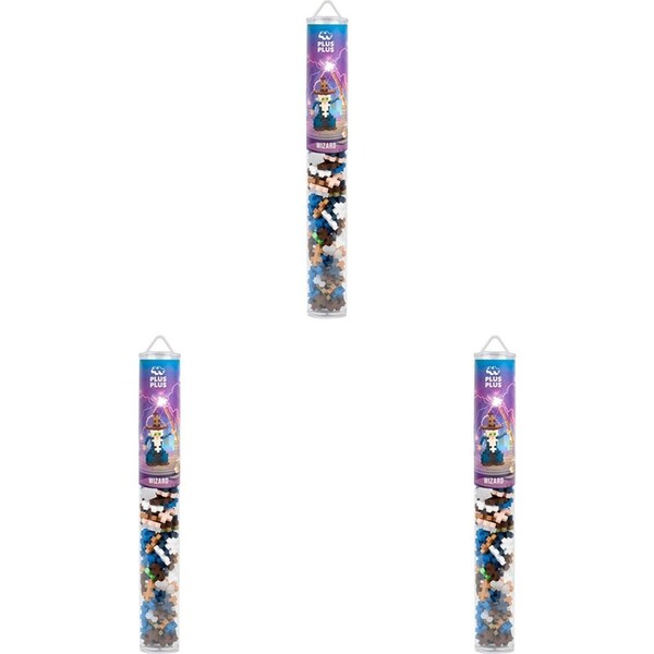 3x 100pc Plus Plus 4x28cm Wizard Kids/Children Educational 3D Puzzle Toy 5y+