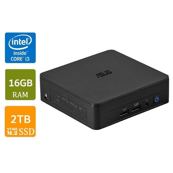 Asus NUC 13 Pro Mini PC System, i3-1315U, 16GB RAM, 2TB NVMe SSD, Slim Kit [RNUC13ANKI300000I-A5]