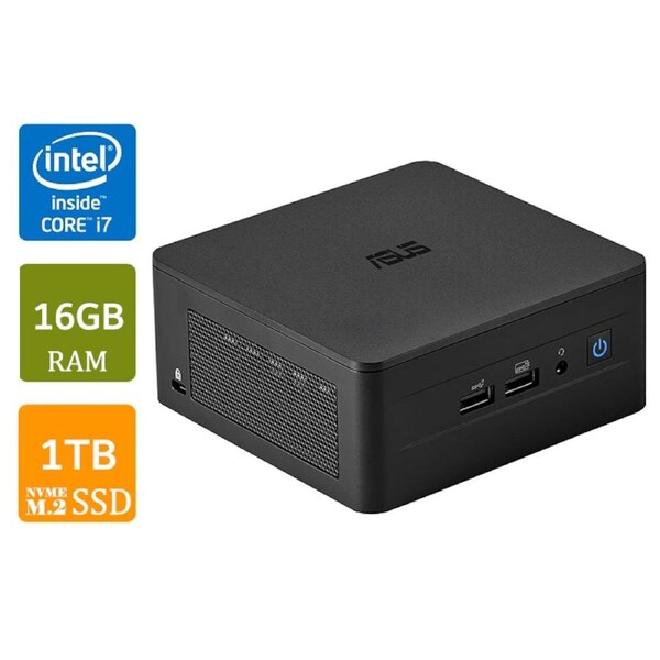 [RNUC13ANHI700000I-A4] Asus NUC 13 Pro Mini PC System, i7-1360P, 16GB RAM, 1TB NVMe SSD, Tall Kit