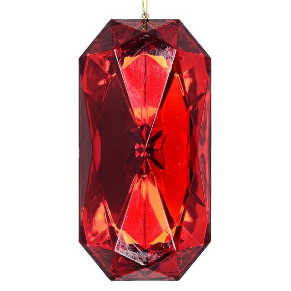 14cm Ruby Simulant Acrylic Jewel Christmas Tree Ornament