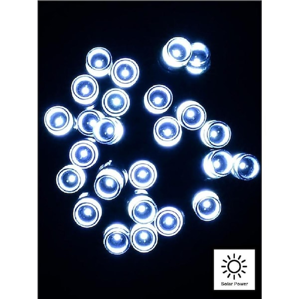 100 Cool White LED 10m Solar String Fairy Light