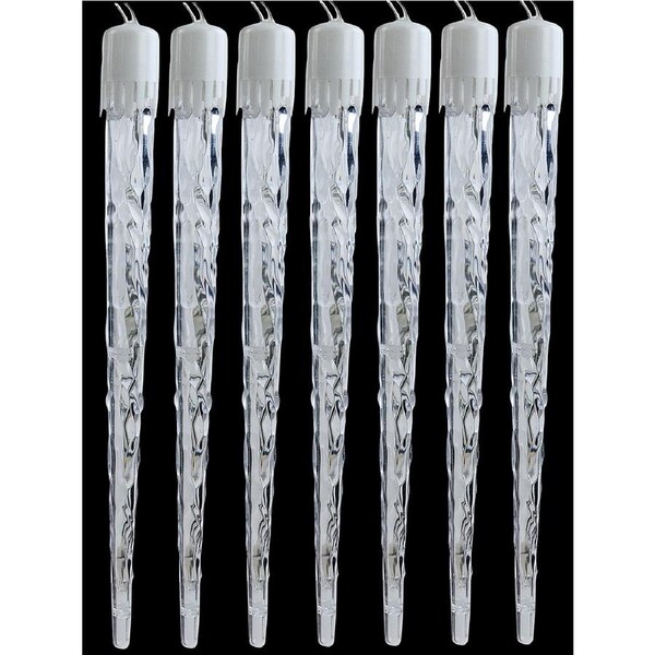 24x 7m Natural Look Glacier Icicle Light With 72 Cool White LED
