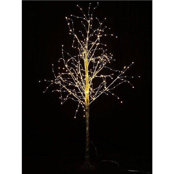 Warm White LED Gold Branch 3D Outdoor Christmas Birch Tree - 1.2m