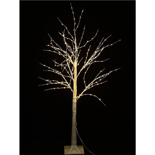 1.2m Neutral White LED White Branch Outdoor Birch Tree