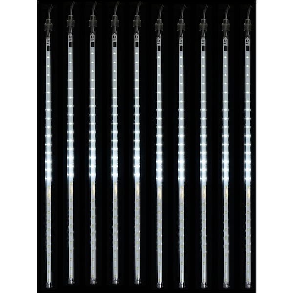 10x 4.5m Meteor Shower Tube Icicle Light With 540 Snowing Cool White LED