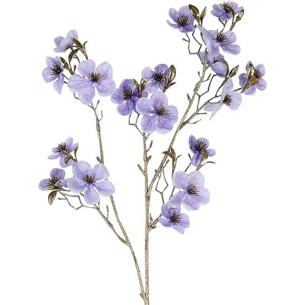 Violet Double-flowering Plum Inspired Christmas Flower Long Stem - 30cm Wide