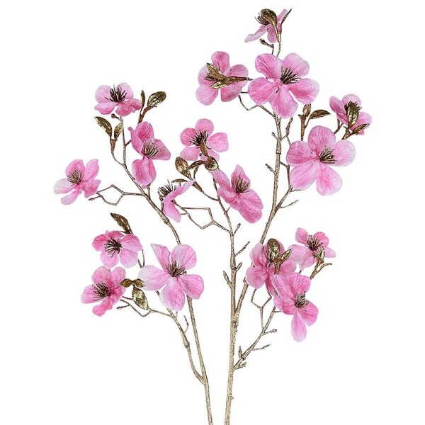 68cm Pink Double-flowering Plum Inspired Long Christmas Stem