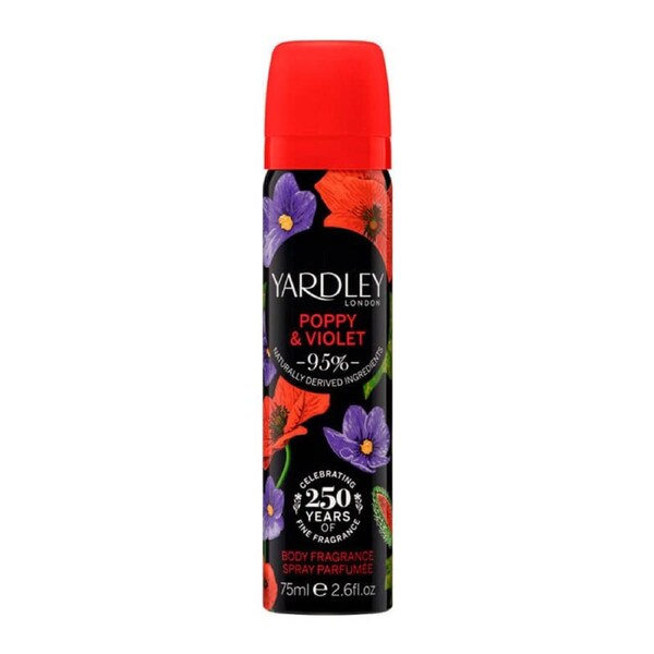 Yardley Poppy & Violet Body Fragrance 75ml (L) SP