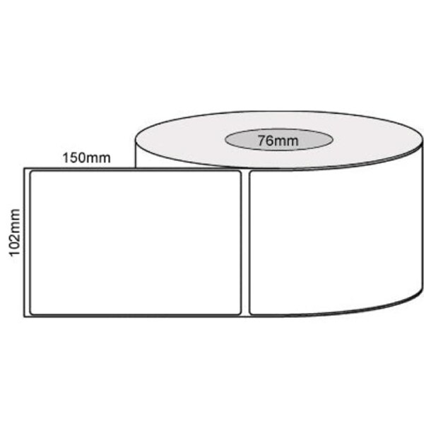 102mm x 150mm Thermal Shipping Labels, Freezer Adhesive, 1,000LPR, 76mm Core Compatible Product