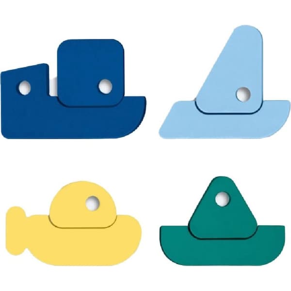 8pc Quut Bath Puzzle Rock The Boat Sticky Soft Foam Kids/Child Bath Toy 10m+