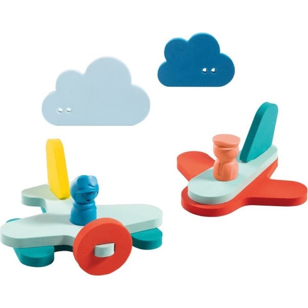 Quut Puzzle Friends Up In The Air Airplanes Kids/Children DIY Bath Toy 10m+