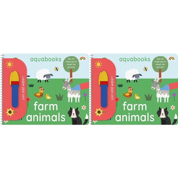 2x Really Decent Books Aquabooks Kids/Children Activity Book Farm Animals 3y+
