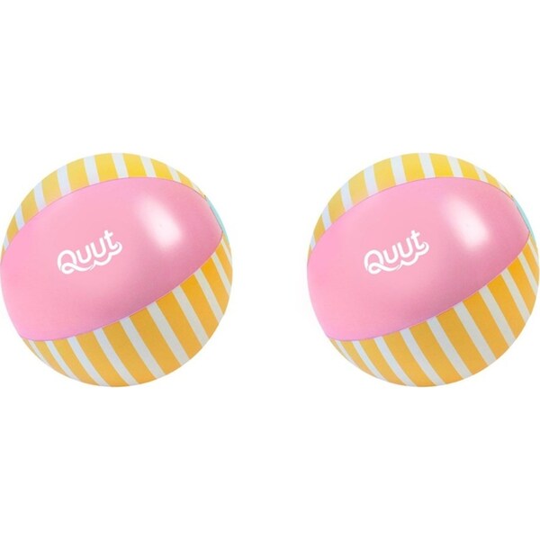 2x Quut Inflatable Beach Ball 30cm Round Banana Pink Kids/Children Play Toy 1y+