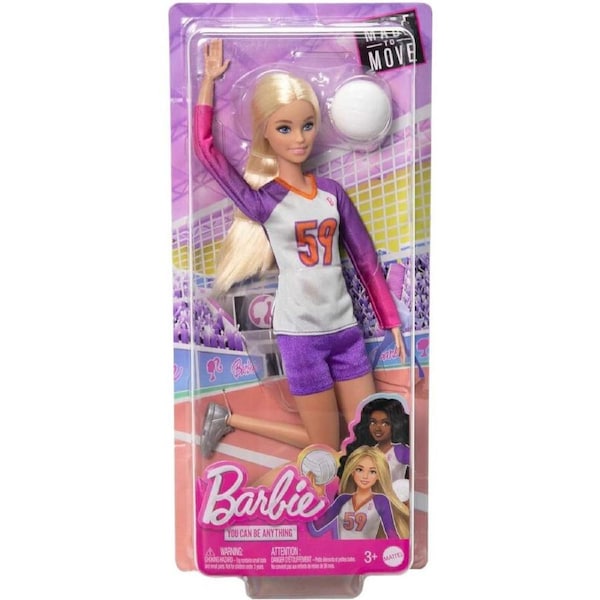 Barbie Made To Move Volleyball Player Doll & Accessories HKT72