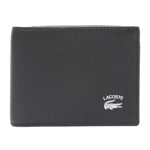 Lacoste Men's Leather Billfold Wallet Noir