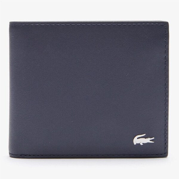 Lacoste Men's Leather Billfold Coin Wallet Peacoat