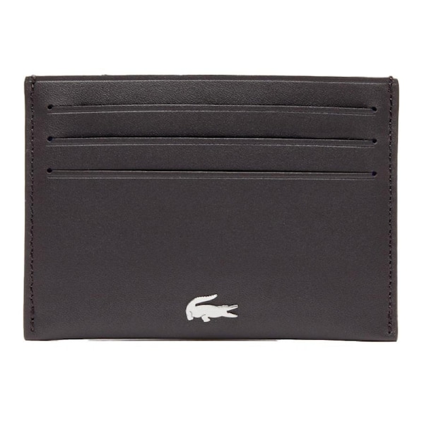 Lacoste Men's Credit Card Holder Wallet Dark Brown