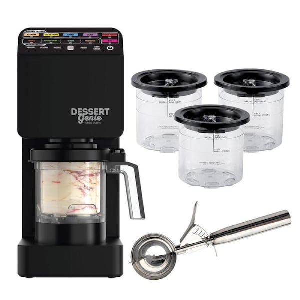 Dessert Genie by Sash and Bloom Ice Cream, Gelato, Milkshake, Smoothie Maker and More - With 12 Settings