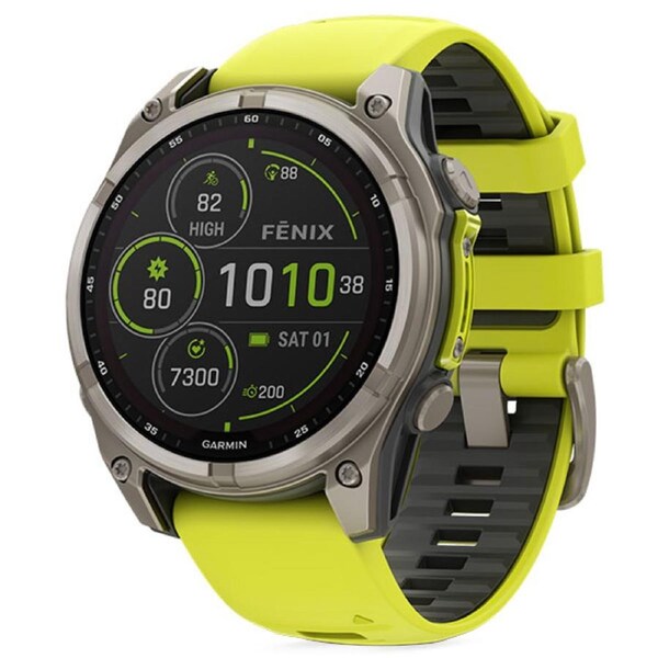 Garmin Fenix 8 Sapphire Solar Watch - Yellow 47mm