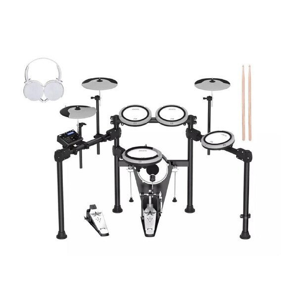 Aroma 5 Piece Premium Electronic Drum Kit Package TDX23II