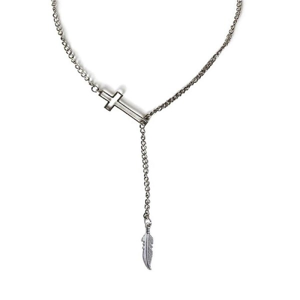 Exaggerated Retro Cross Necklace Women Unique Statement Jewelry Gift Idea