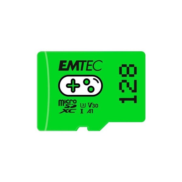 Emtec 128GB Gaming Memory Card UHS I U3 V30 A1 Gaming Green