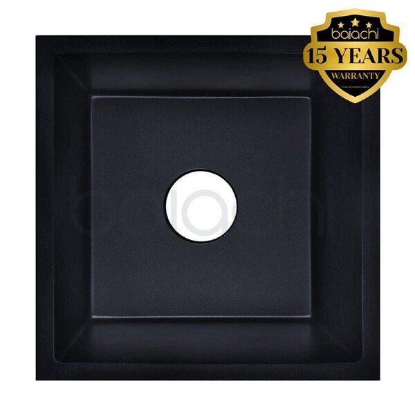 Baiachi 450 x 450 Single Bowl Granite Kitchen Sink Black