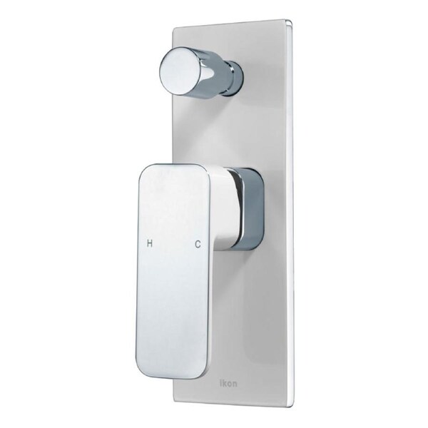 Ikon Seto Wall Mixer with Diverter Chrome & White