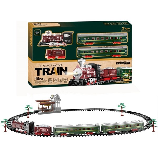 Battery Operated Vintage Model Train Set 19pc