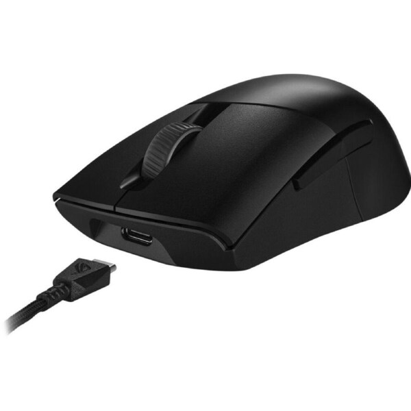 Asus ROG Keris Wireless AimPoint Gaming Mouse - Bluetooth/Radio Frequency - USB 2.0 Type A - Optical - 5 Programmable Button(s) - Black - 1 Pack - -