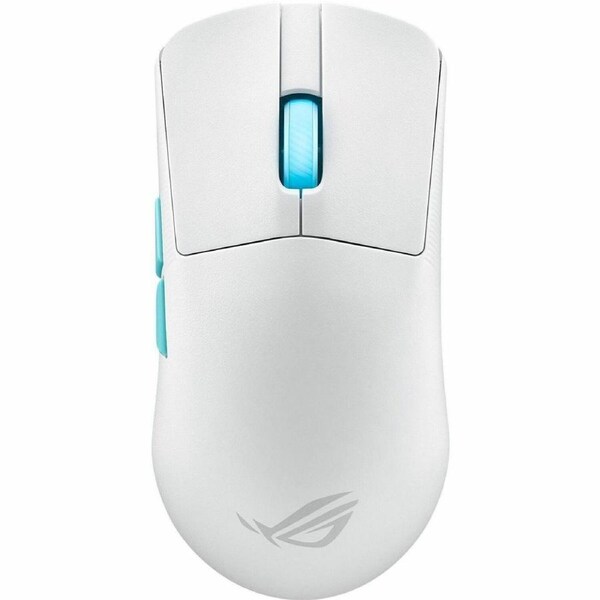 Asus ROG Harpe Ace Aim Lab Edition Gaming Mouse - Bluetooth/Radio Frequency - USB 2.0 - Optical - 5 Button(s) - White - 1 Pack - Cable/Wireless - GHz
