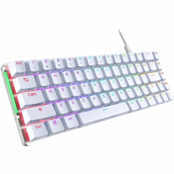 Asus ROG Falchion Ace Gaming Keyboard - Cable Connectivity - USB 2.0 Type A Interface - RGB LED - Thai, English - White - Mechanical Keyswitch Lock -