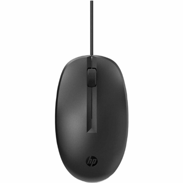 HP 125 Mouse - USB - Optical - 3 Button(s) - Cable - 1200 dpi - Scroll Wheel