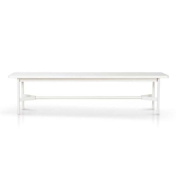 Veronica 1.8m Wooden Bench - Full White