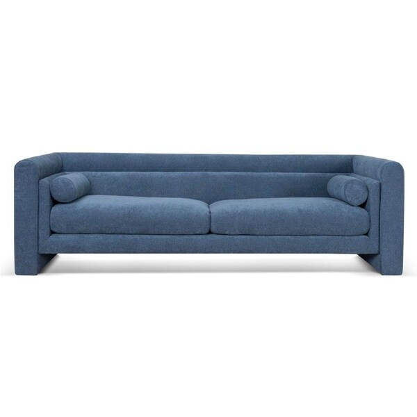 Dilipa 3 Seater Fabric Sofa - Navy Blue