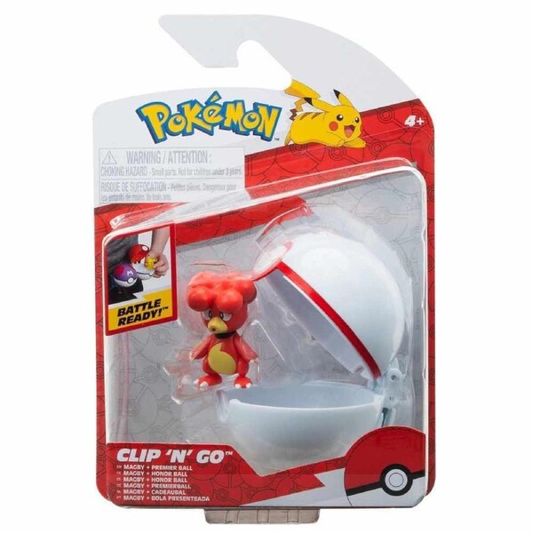 Pokemon Clip 'N' Go Magby + Premier Ball