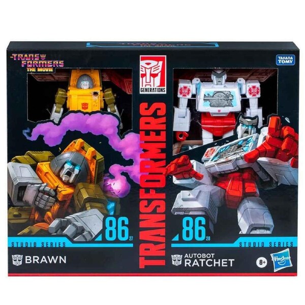 Transformers Generations Studio Series 86-27 Brawn & 86-28 Autobot Ratchet Action Figure 2-Pack