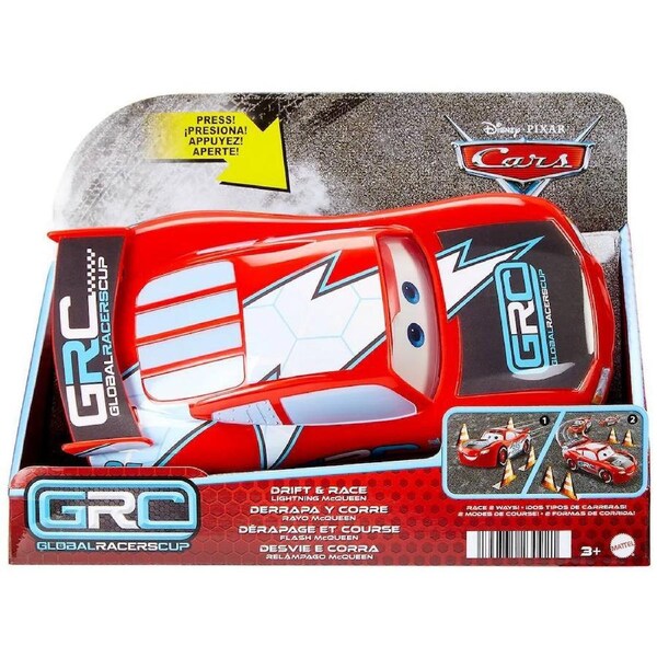 Disney Pixar Cars Global Racers Cup Drift & Race Lightning McQueen