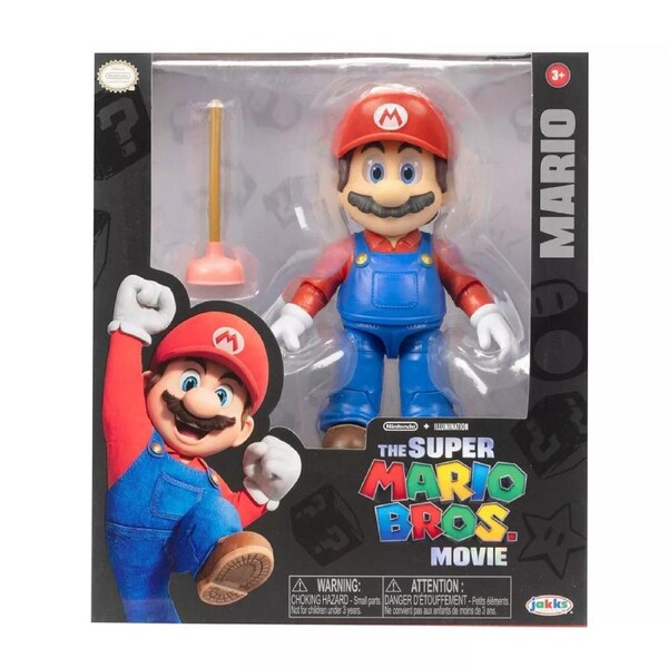 Nintendo The Super Mario Bros. Movie Mario Figure with Plunger Accessory
